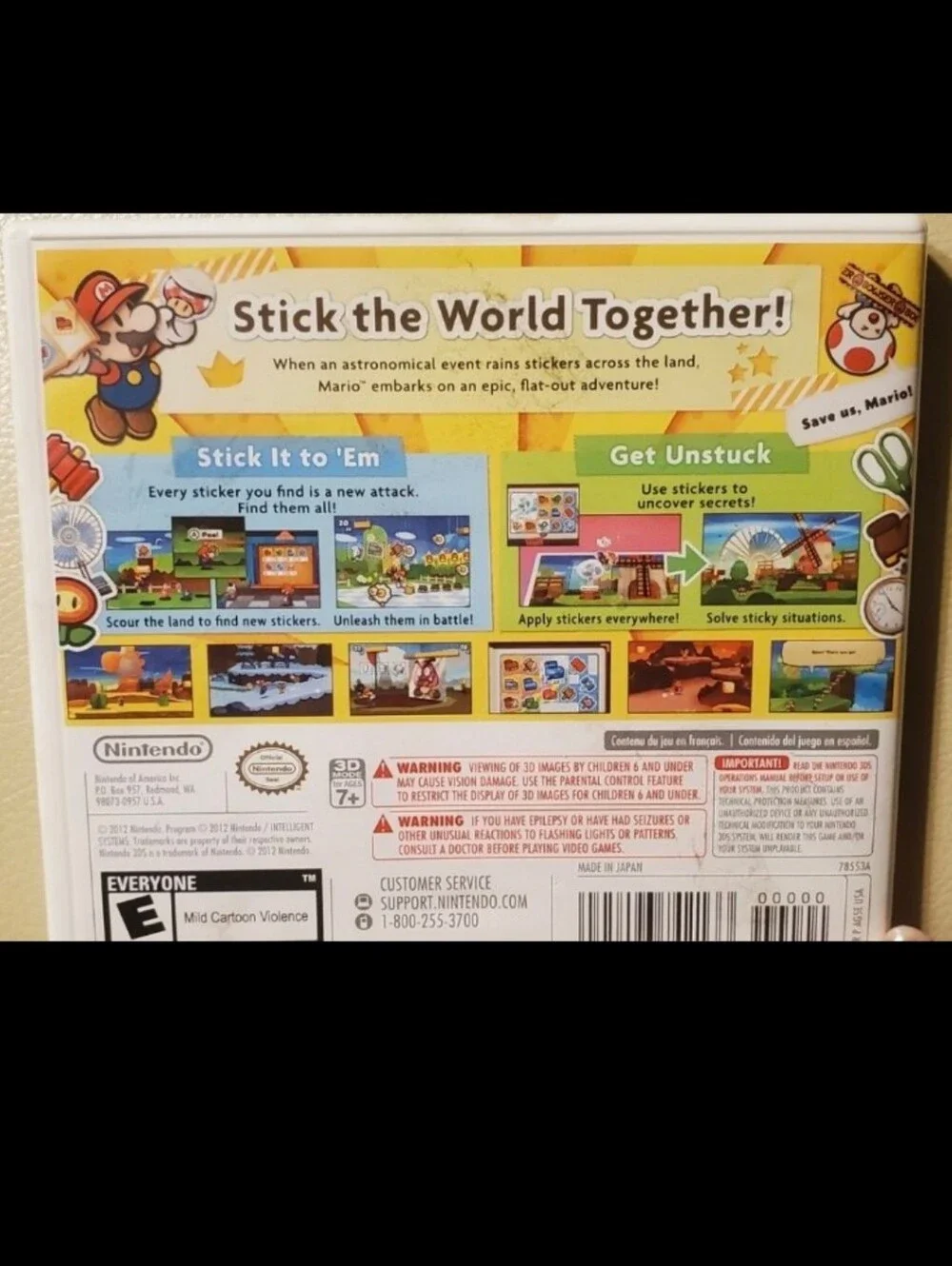 Paper Mario Sticker Star 3DS Mario and Donkey Kong 2 DS Game Set of 2 Mario Game